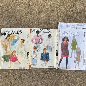 Vintage McCalls Patterns UNCUT Bundle of 3
